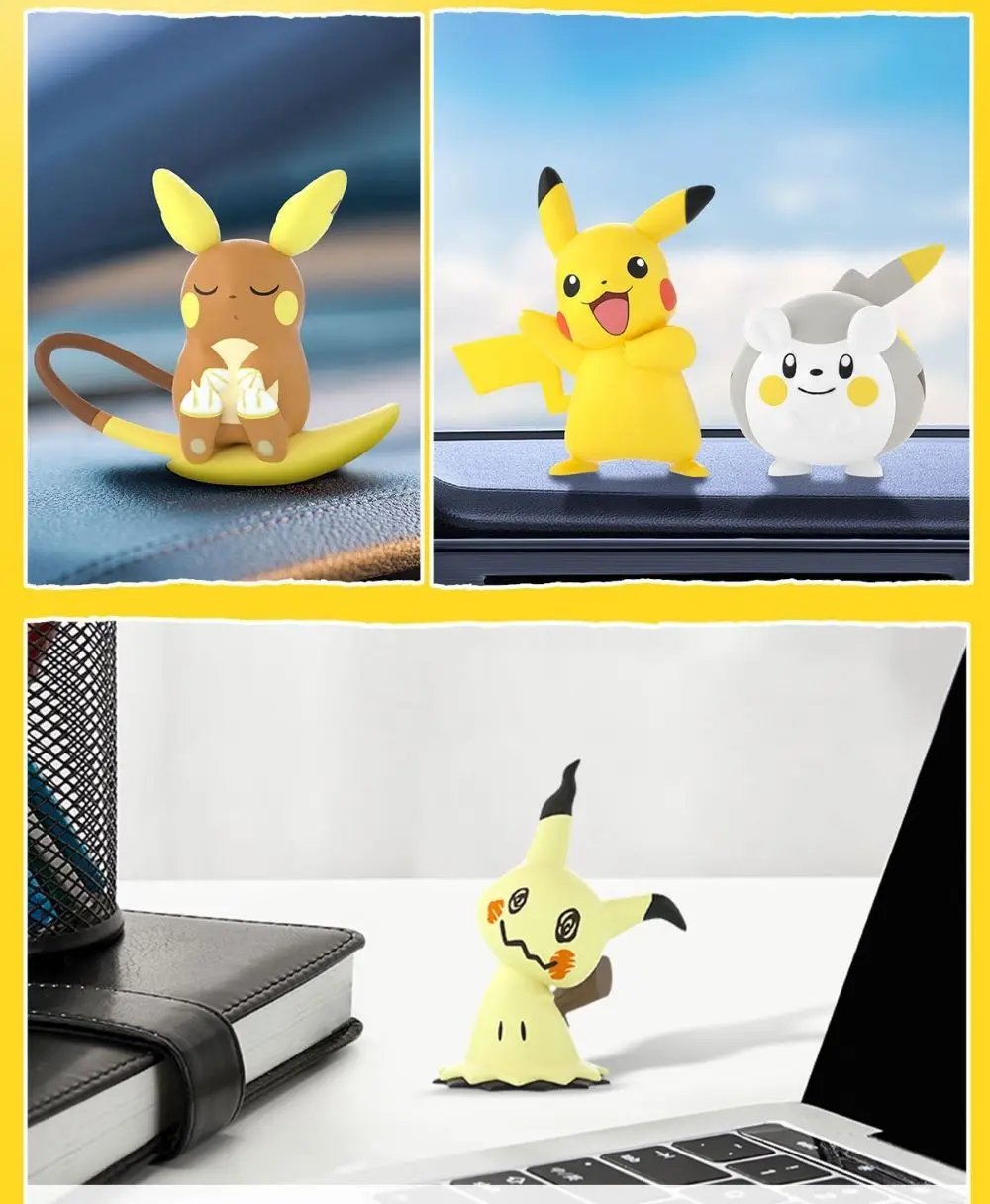 6 Styles Pokemon Lovely Pikachu Pichu Mimikyu Alola Raichu Togedemaru Anime Action Figures PVC Toys Gift