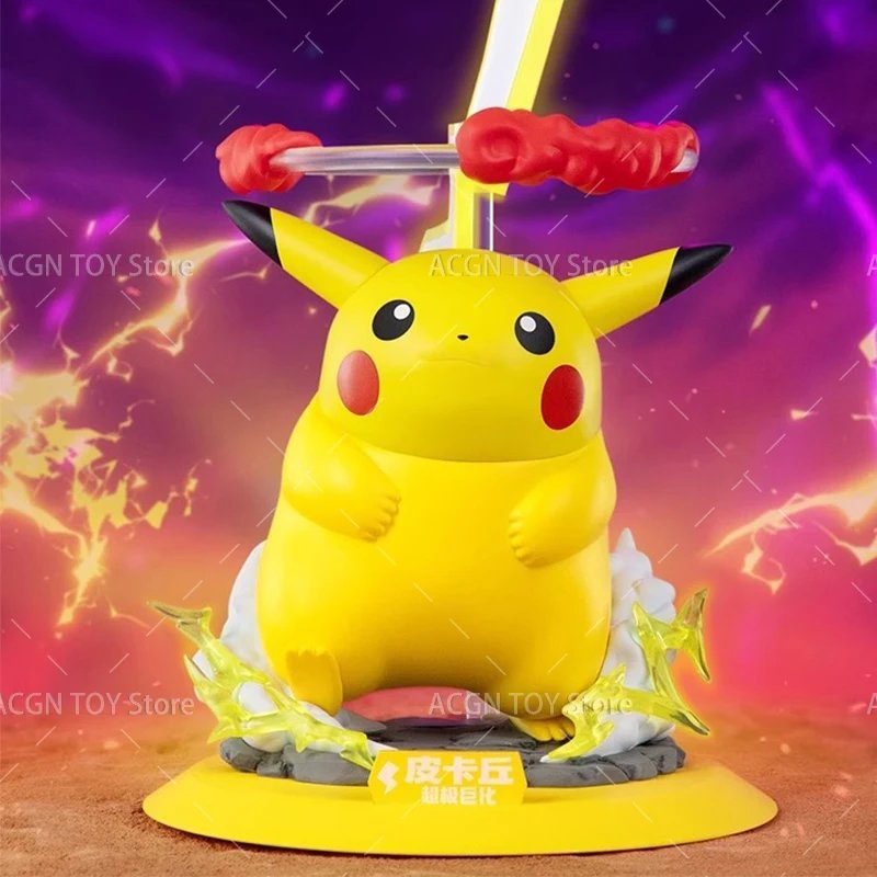 New 2 Styles Original TOMY Pokemon Figure Gigantamax Pikachu Gigantamax Gengar Anime Action PVC Model Girls Doll Collection Toys
