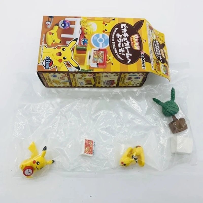 Pokemon Gashapon Capsule Toy Pikachu Room Elf Model Toys Mini Furniture Table Miniature Scene Ornaments Models Decoratoion Gifts
