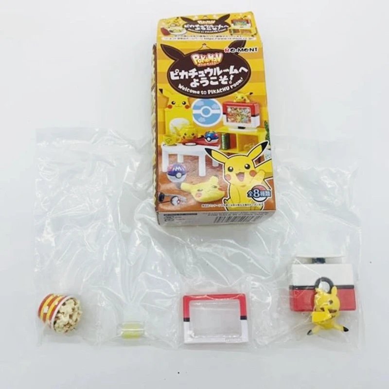 Pokemon Gashapon Capsule Toy Pikachu Room Elf Model Toys Mini Furniture Table Miniature Scene Ornaments Models Decoratoion Gifts