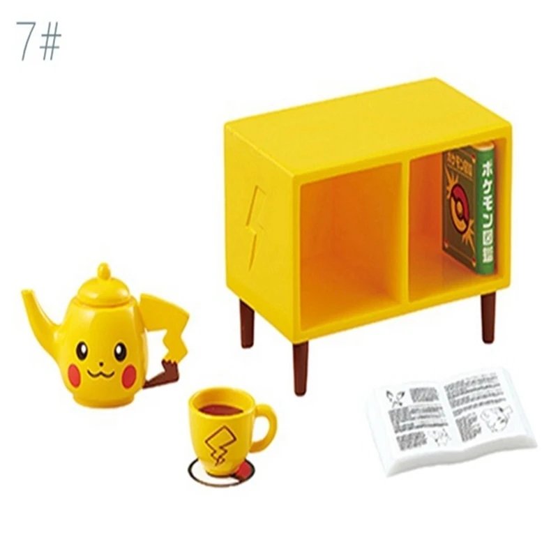 Pokemon Gashapon Capsule Toy Pikachu Room Elf Model Toys Mini Furniture Table Miniature Scene Ornaments Models Decoratoion Gifts