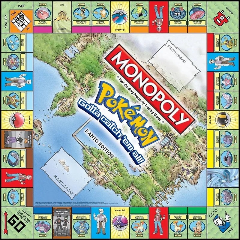Pokemon MONOPOLY board game Johto and Kanto Edition English English Version Family Party Game Toy Children's Gift Pokemon MONOPOLY board game Johto and Kanto Edition English English Version Family Party Game Toy Children's Gift