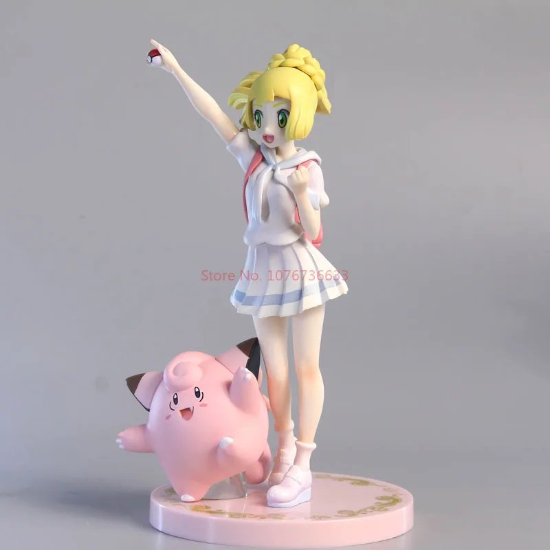 Pokemon Sun And Moon Lillie Clefairy May Mudkip Action Figurine Model Collection Pvc Statue Doll Model Cute Toys Gifts