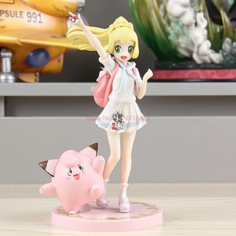 Pokemon Sun And Moon Lillie Clefairy May Mudkip Action Figurine Model Collection Pvc Statue Doll Model Cute Toys Gifts