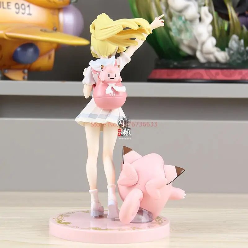 Pokemon Sun And Moon Lillie Clefairy May Mudkip Action Figurine Model Collection Pvc Statue Doll Model Cute Toys Gifts