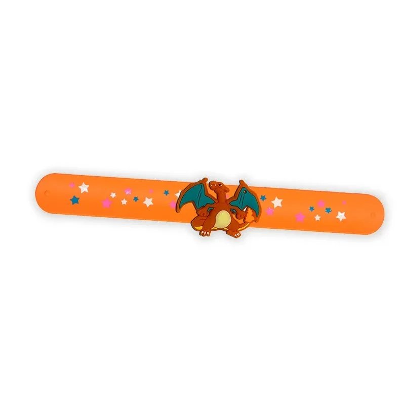PVC Pokemon Slap Bracelet Kids Pikachu Birthday Decoration Anime Wristband Child Slap Band Puzzle Toy Boys Girls Birthday Party