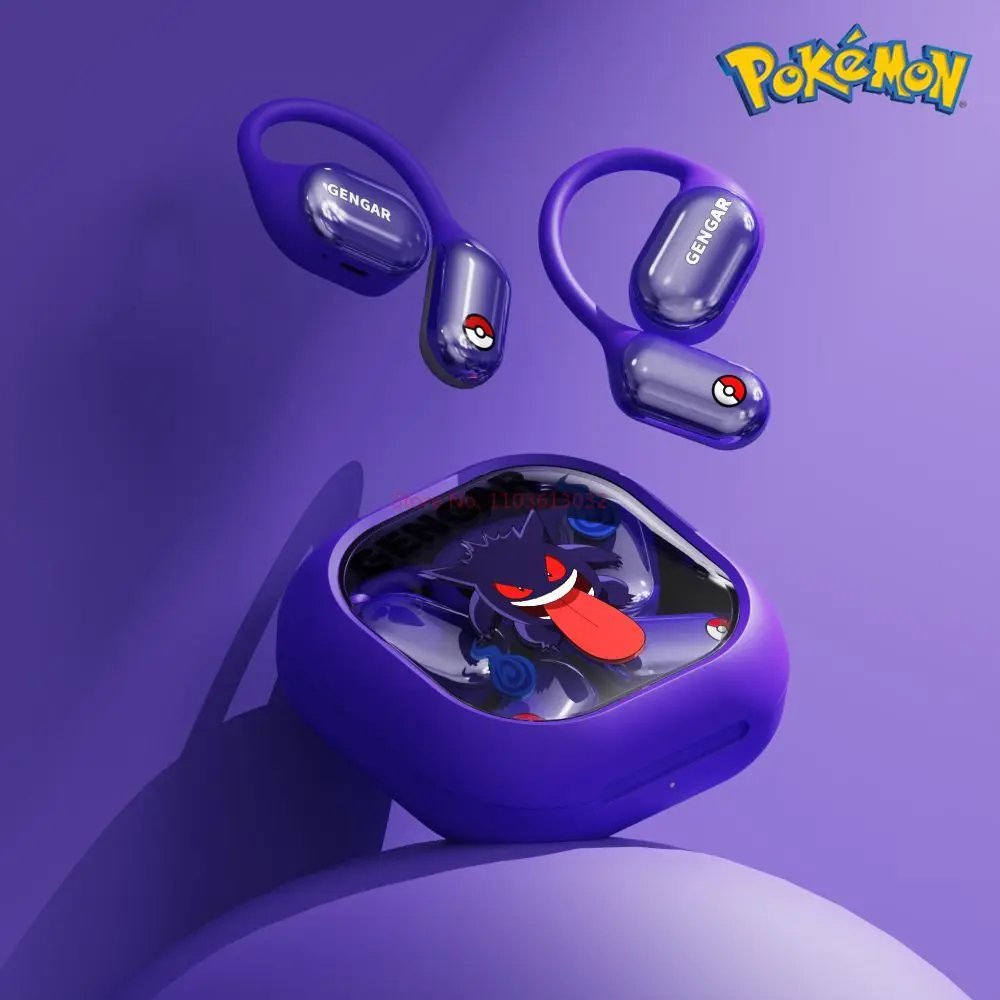New Pokemon Pikachu Wireless Bluetooth Headset Peripheral Cartoon Good-Looking Ear-Hook Bone Conduction Sports Headset Gift