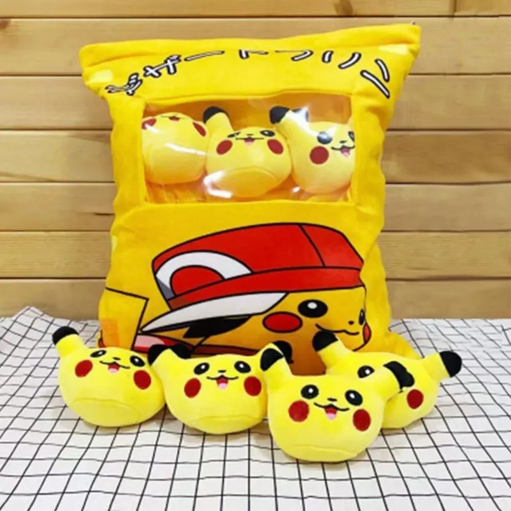 New Pokémon Pikachu Eevee Anime Short Plush Cute Cartoon Pillowcase Home Sofa Office Cushion Pillow Cushion Cover Wholesale