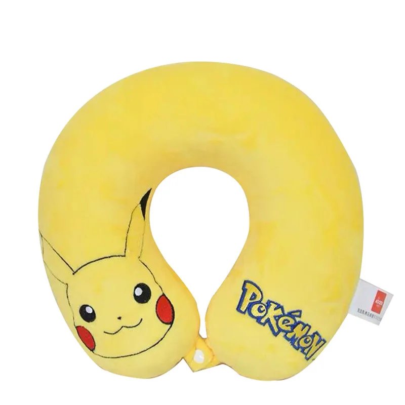 Pokemon Pikachu Neck Pillow Neck Pillow With Cap Traveling Car Home Office Travel Neck Flight Pillow