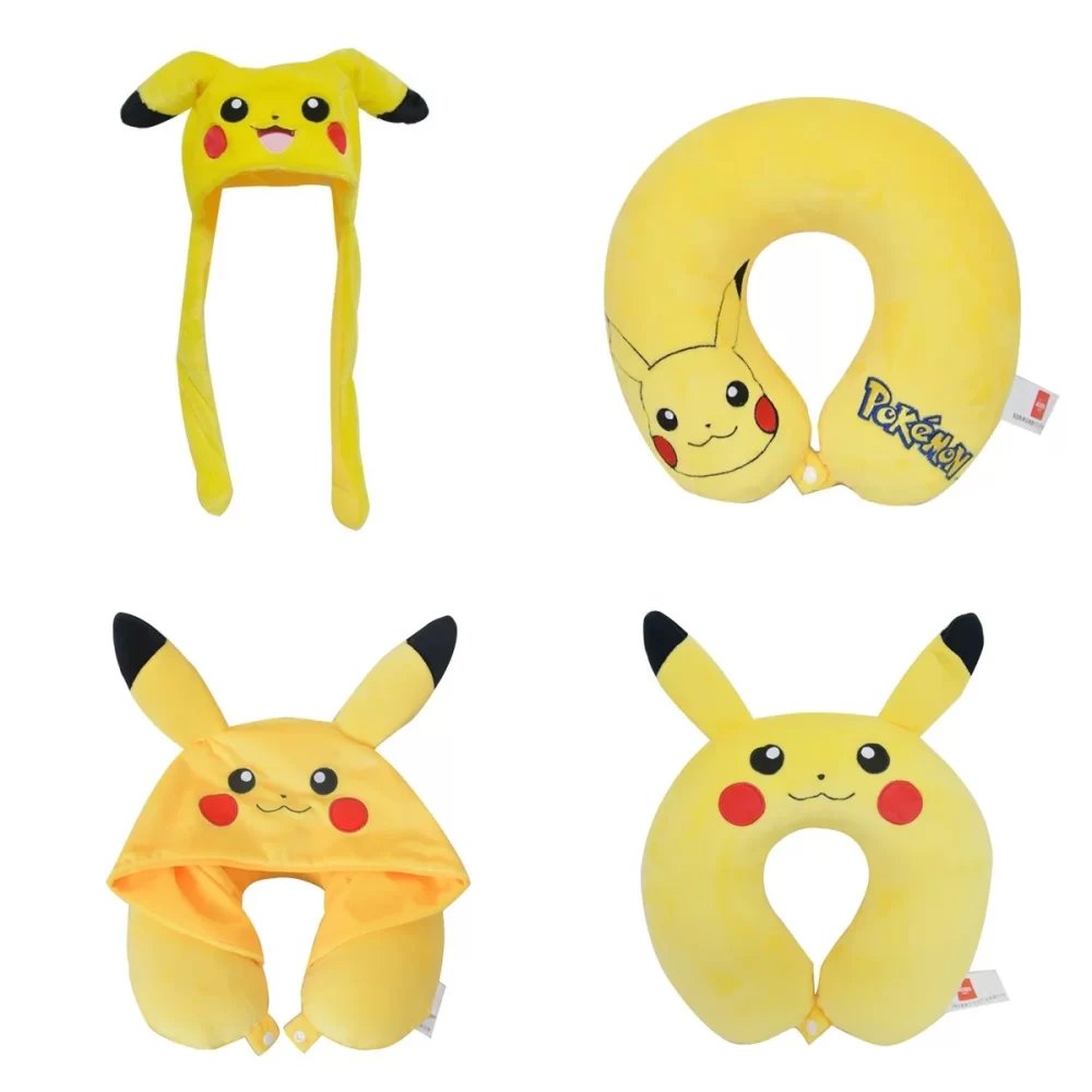 Pikachu Travel Neck Pillow – Soft Plush Flight Cushion