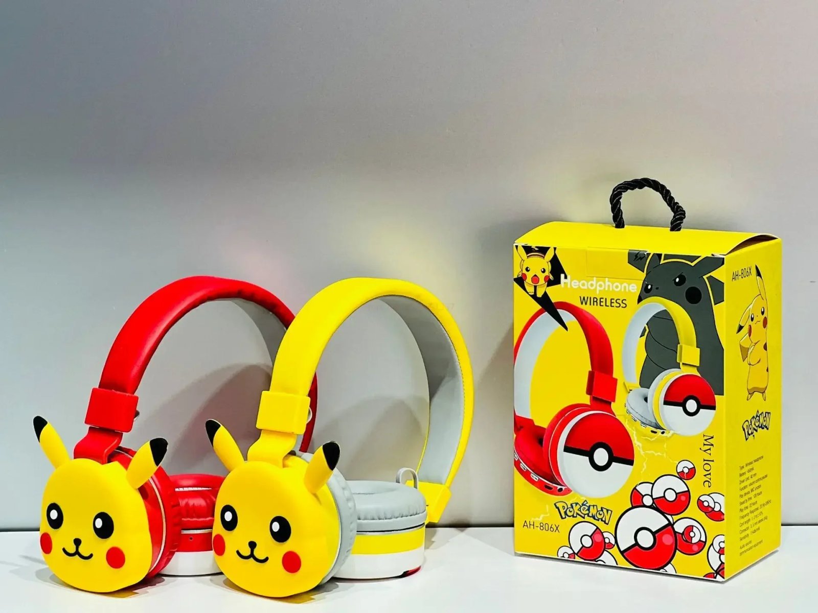 Wireless Pikachu Bluetooth Headphones, ideal for Pokémon fans