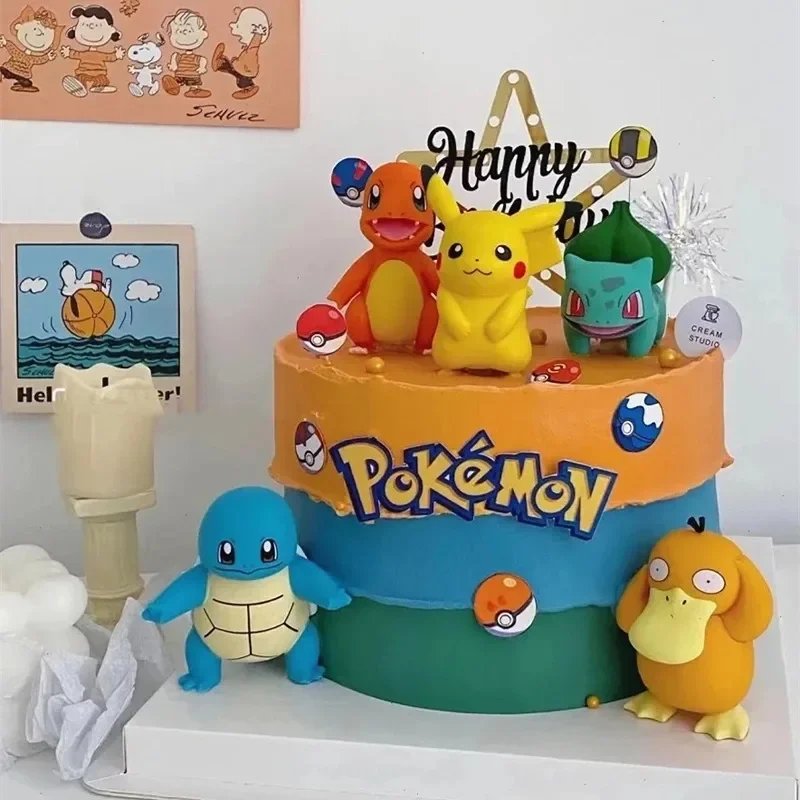 Adorable Pokémon Cake Topper Set with durable plastic - Image 4
