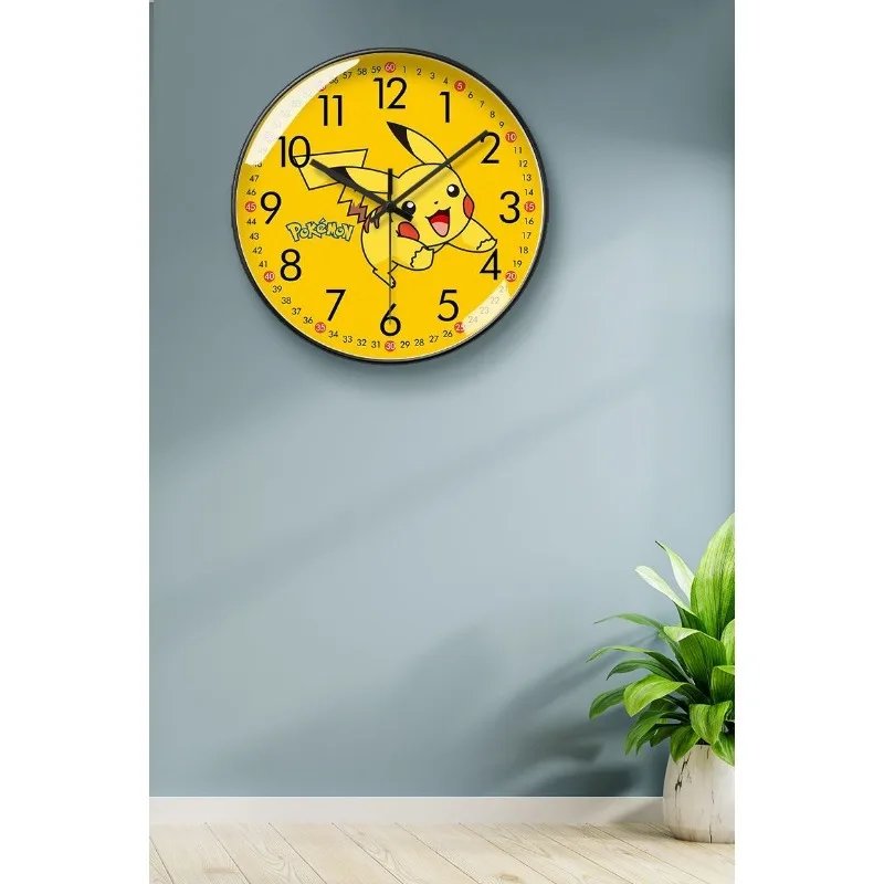 Silent Quartz Pikachu Wall Clock for bedrooms and offices