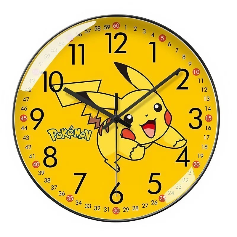 Pikachu Wall Clock with bright yellow design