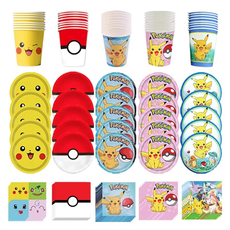 Pokémon Party Tableware Pokémon Party Tableware with vibrant cups and plates