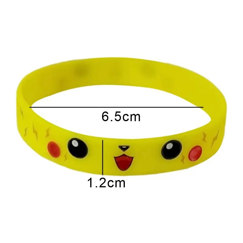 Pokemon Bracelet Anime Figure Vibrant silicone wristband featuring Pikachu and friends