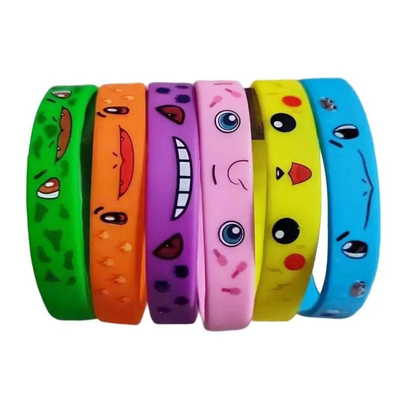 Pokemon Bracelet Anime Figure Stylish silicone bracelet showcasing Charmander and Squirtle