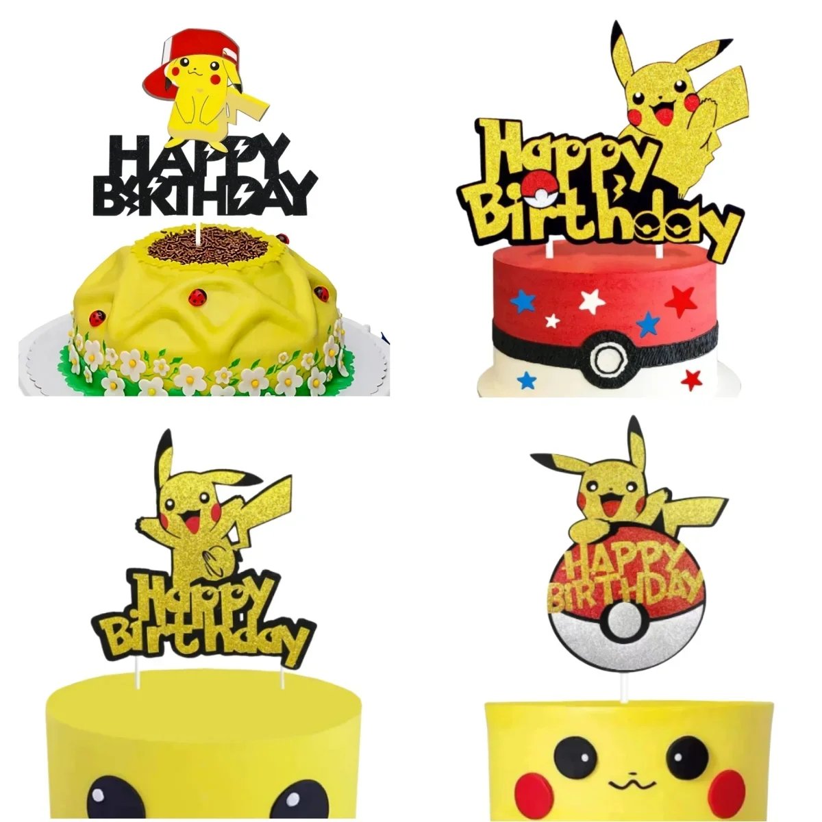 High-quality paper Pokémon Birthday Cake Topper