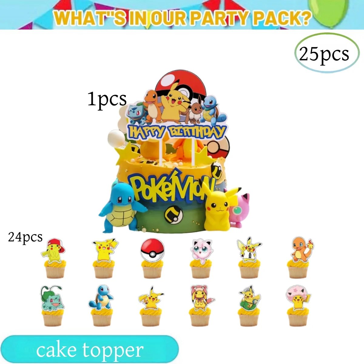 Cake topper-25pcs